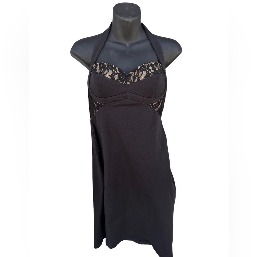 Moda International Black and Cream Lace Dress - Picture 3 of 5